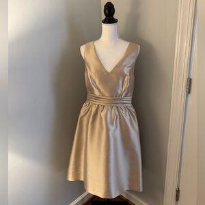 Backless Adrianna Papell, champagne, formal dress. Gorgeous. size 12